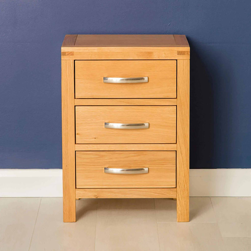 Roseland Furniture 3 Drawer Bedside Table Wayfair.co.uk